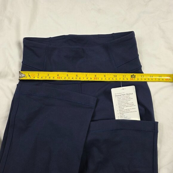 Lululemon Groove Pants Bootcut Womens Size 6 Blue High-Rise Full-On Luon Pants - Picture 9 of 12